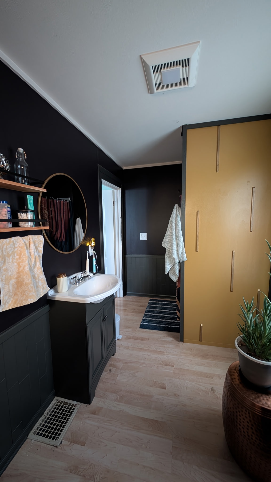 Finished bathroom, end view