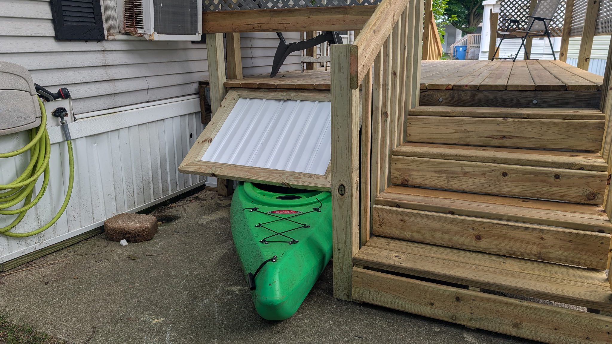 Under-deck storage area